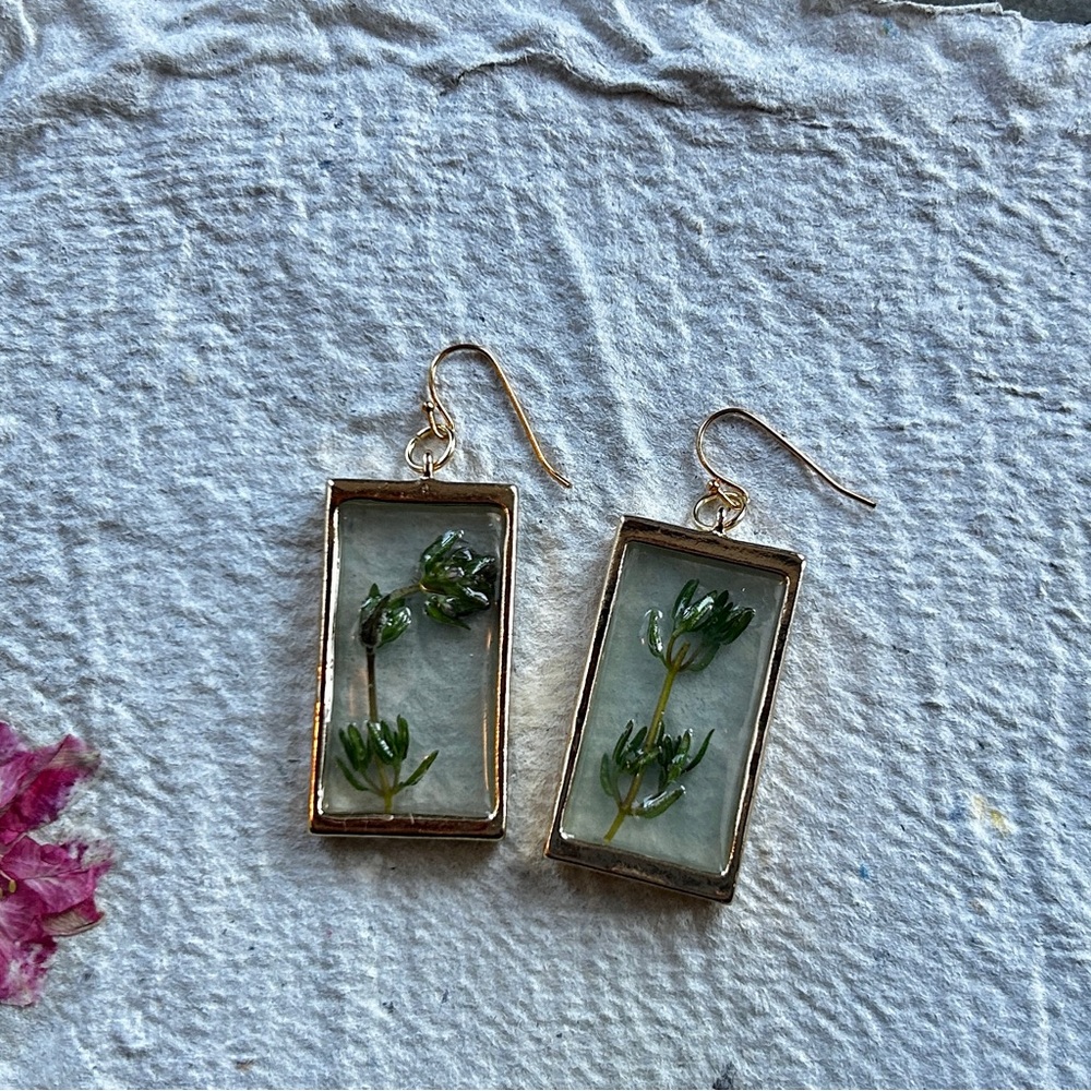 Thyme Handmade Resin Earrings